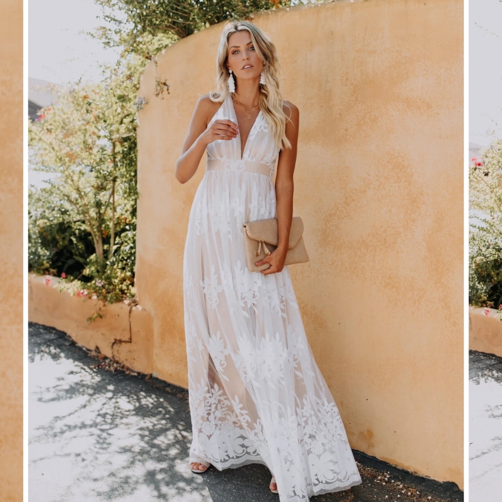 VICI Maxi Dress Size Large White
